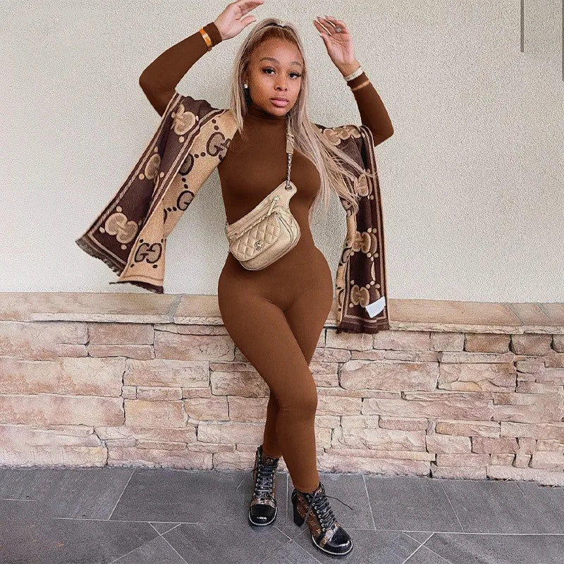 Long Sleeve Jumpsuit Female One Piece 