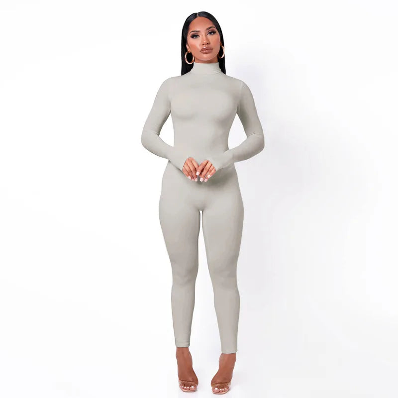 Long Sleeve Jumpsuit Female One Piece 