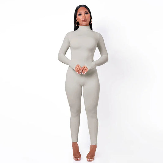 Long Sleeve Jumpsuit Female One Piece 